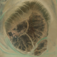 Man-made structures seen left on the ephemeral tidal island.